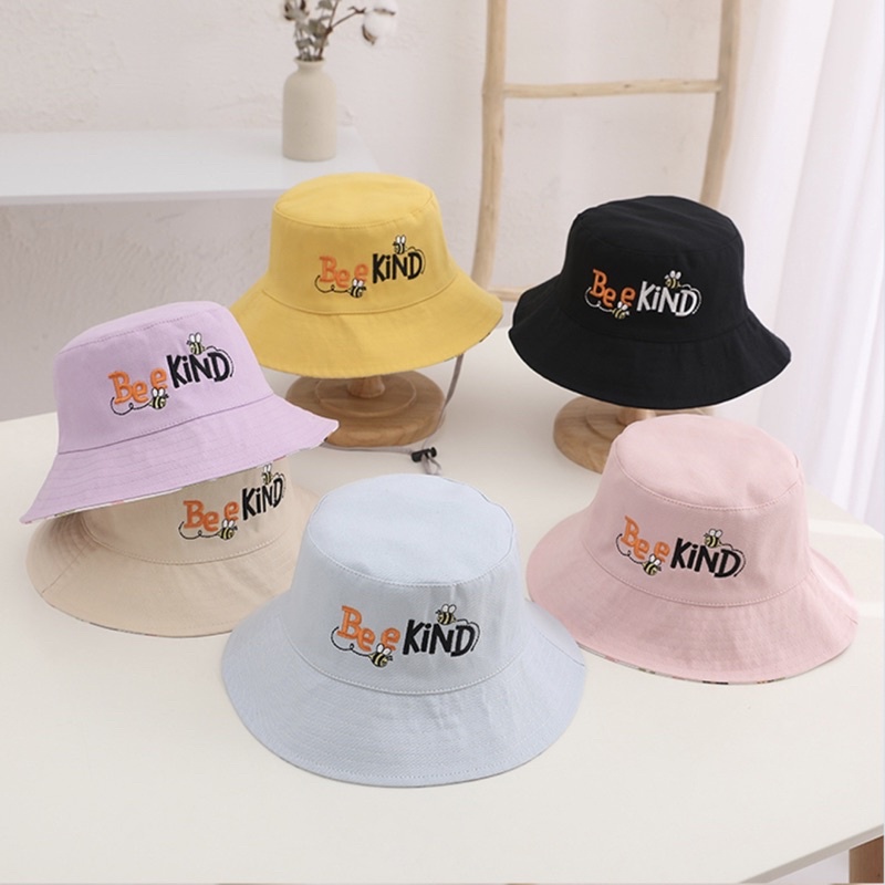 Jual Topi Bucket Anak Laki Laki Perempuan Lingkar 54 Bolak Balik Bee ...