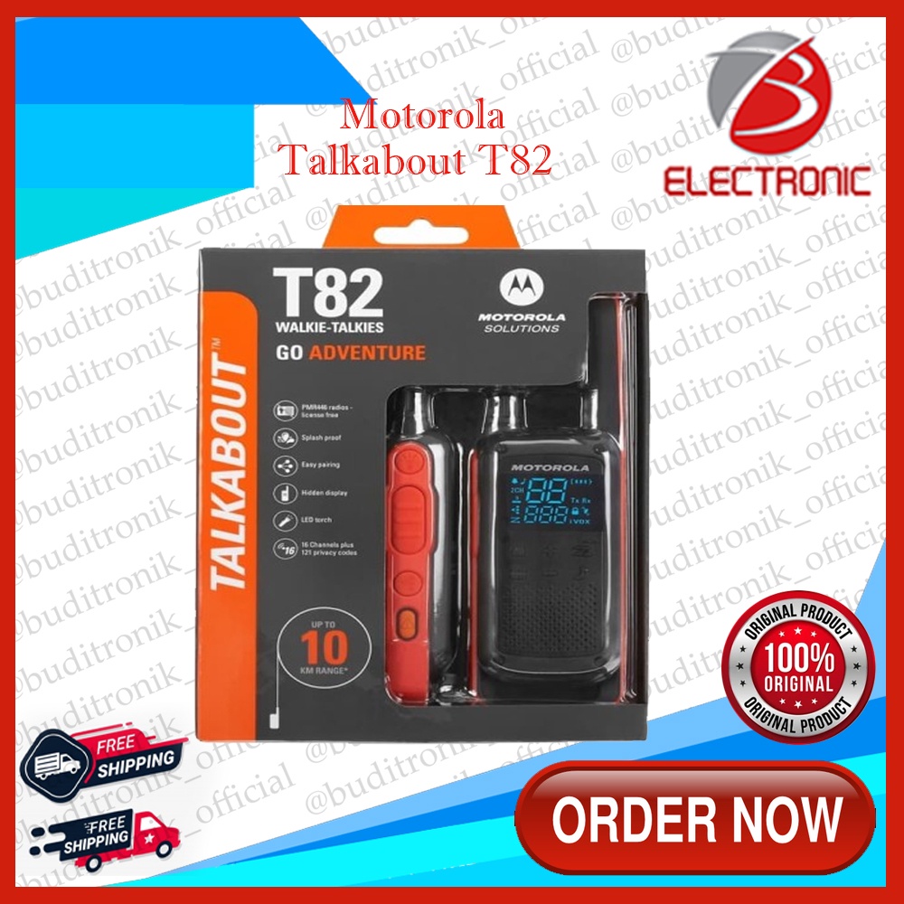 Jual Walkie Talkie Motorola T82 Original 1 Pasang Two Way Radio / TLKR ...