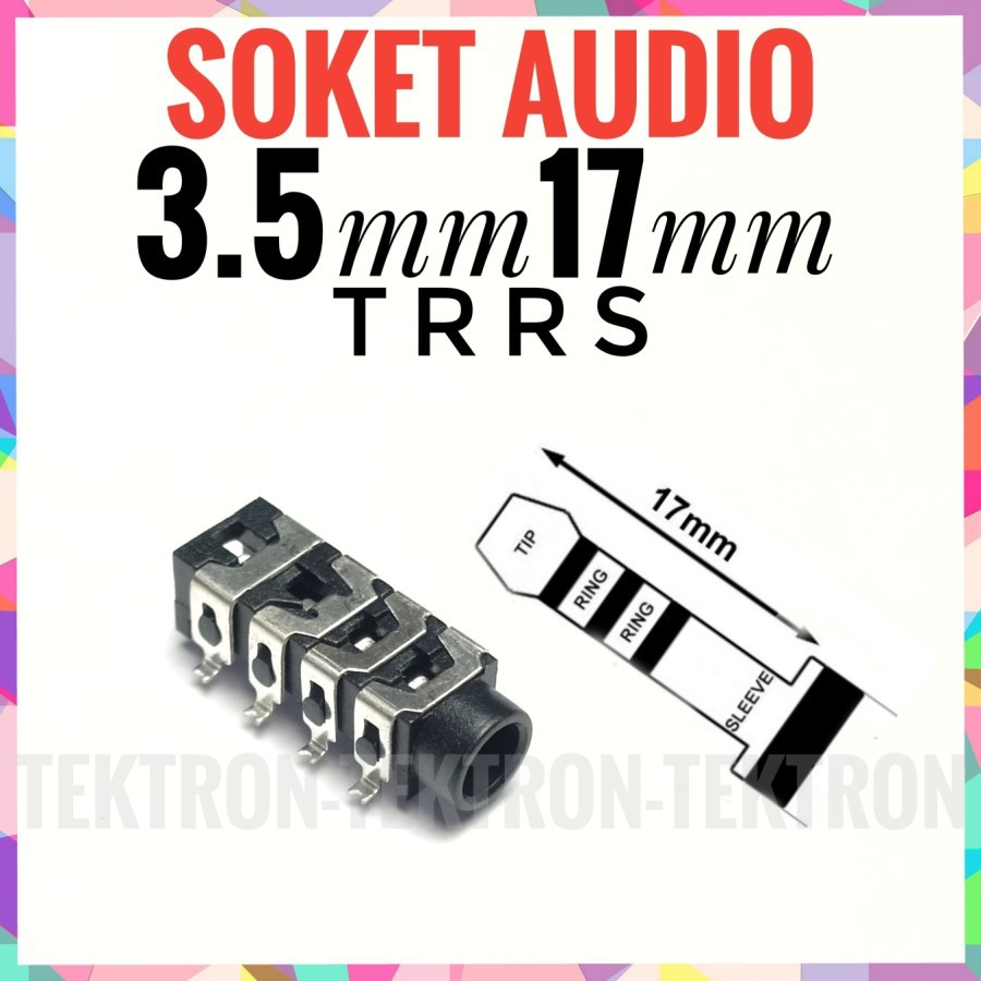 Jual Soket Audio TRRS 3.5mm panjang 17mm Akai Socket mini stereo ...