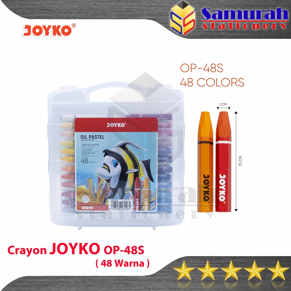 Jual Crayon Joyko OP48s / Krayon Minyak isi 48 Warna / Oil Pastel OP