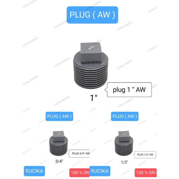 Jual RUCIKA PLUG 1/2