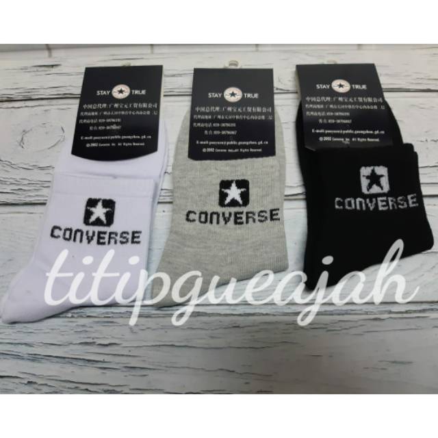 Jual KAOS KAKI PANJANG CONVERSE IMPOR BRANDED Shopee Indonesia