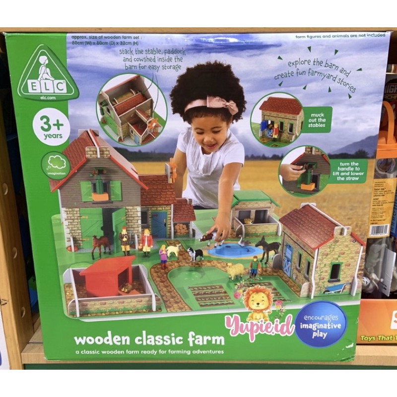 Elc wooden classic clearance farm playset