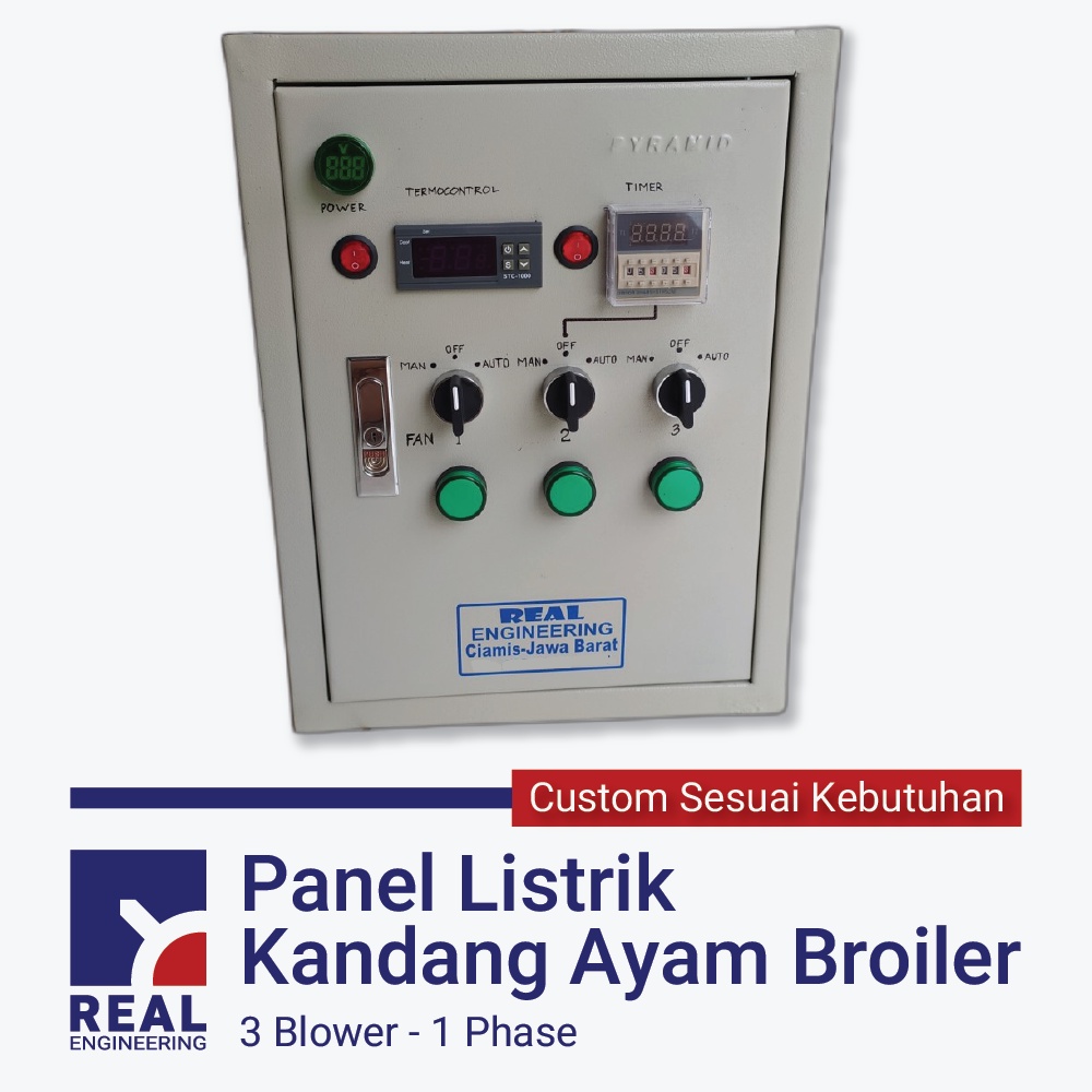 Jual Panel Blower Kandang Ayam Broiler Close House - 3 Fan 1 Phase ...