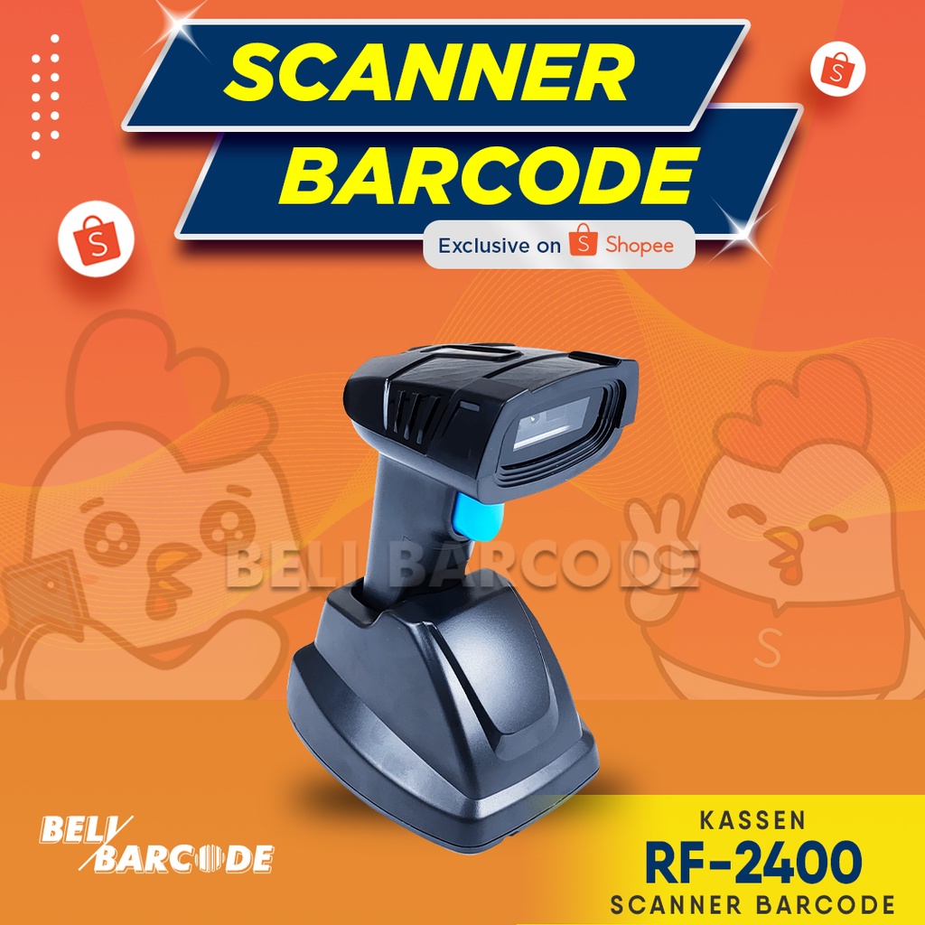 Jual SCANNER WIRELESS KASSEN RF2400 SCAN BARCODE 1D 2D QR CODE EFAKTUR