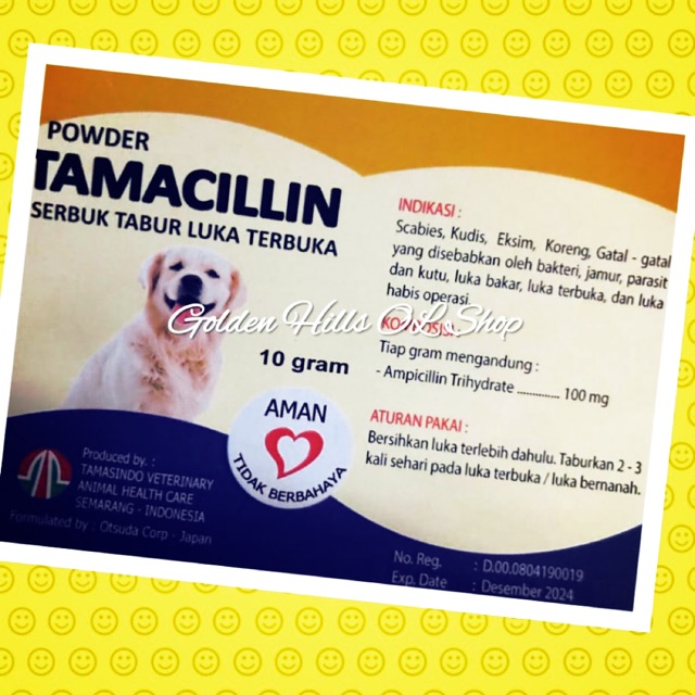 Jual Tamacillin Obat Serbuk Luka Terbuka Untuk Anjing 10 Gran Shopee