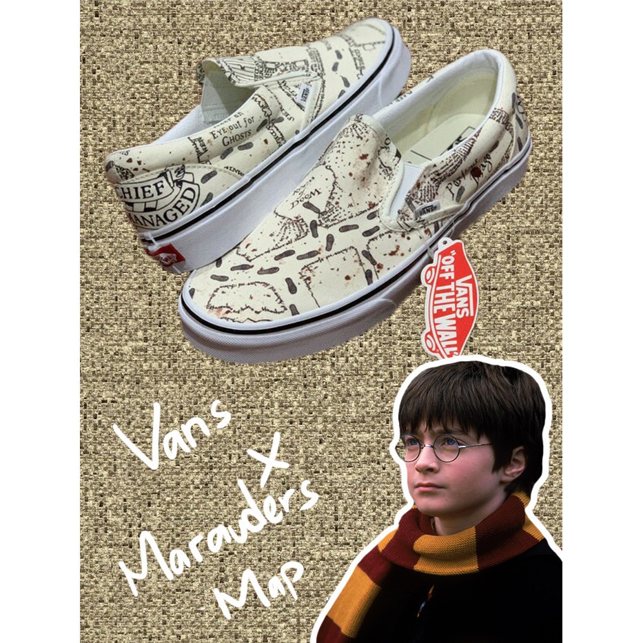 Jual Vans Slip On X Harry Potter Marauders Map Shopee Indonesia