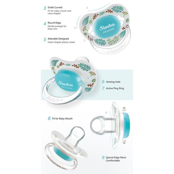 Jual SIMBA - CRYSTAL ROMANCE THUMB SHAPED PACIFIER - BROWN CRYSTAL, 6 ...