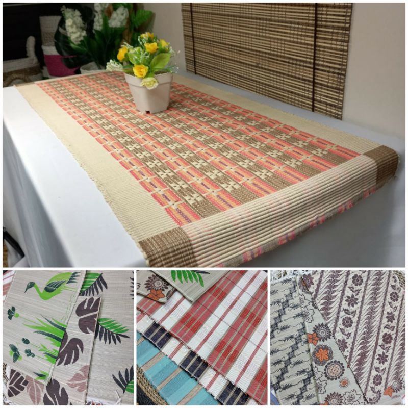 Jual Taplak Meja Tamu Tenun Mendong Lidi Akar Wangi Table Runner