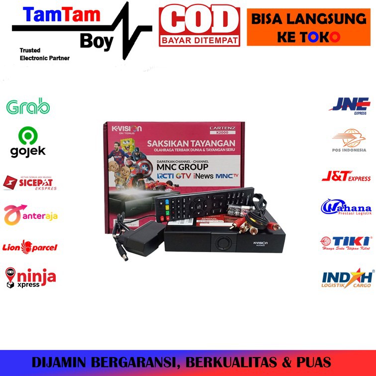 Jual Receiver Parabola KVision Cartenz K2000 HD Ku Band Prepaid