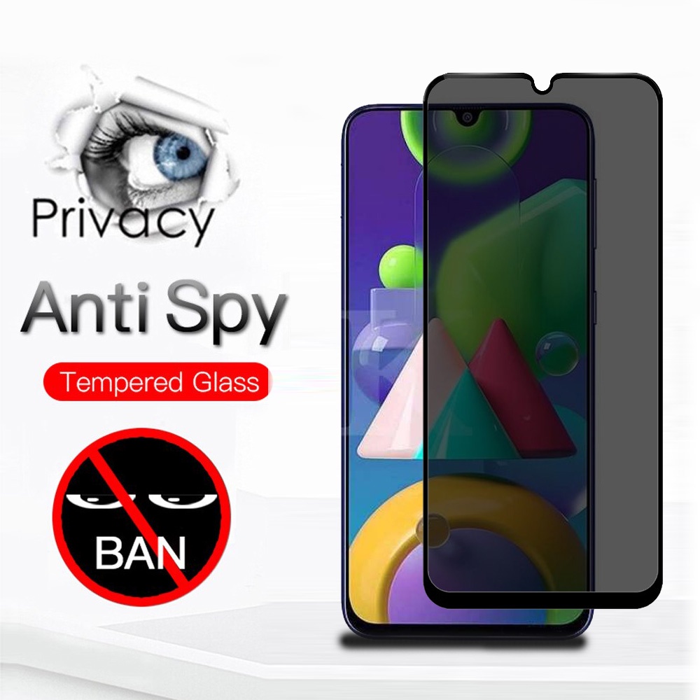 Promo Tempered Glass Layar Privacy Samsung M21/ M30s Anti Gores Kaca Spy 9D  Full Cover