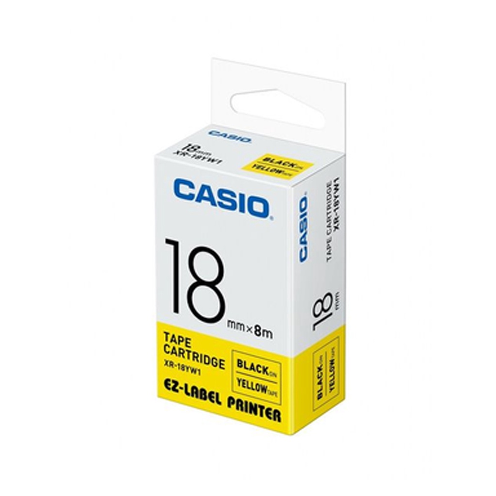 Casio XR-18YW1-Label Tape - Printer - Kuning - 18 mm (3)