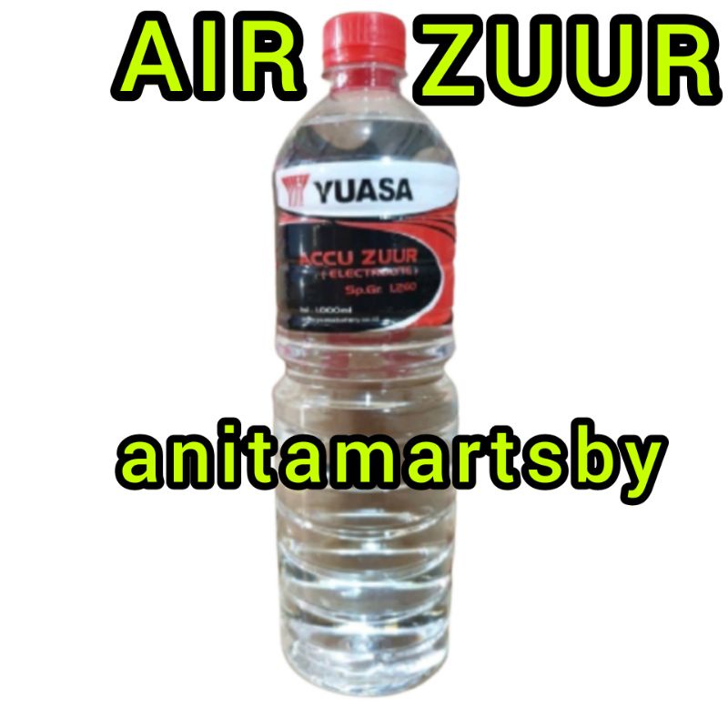 Jual Air Aki Merah Air Zuur Accu Zuur Yuasa 1 Liter 1000ml Shopee Indonesia 3222