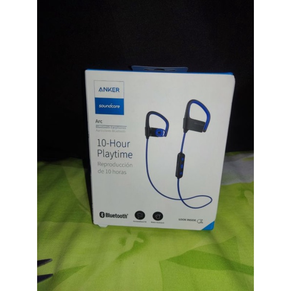 Jual earphone bluetooth anker Soundcore ARC warna biru Shopee