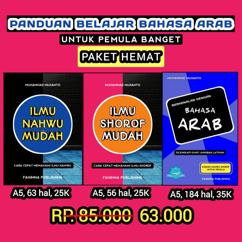 Jual Buku Jago Kuasai Bahasa Arab Paket Nahwu Shorof Dasar Untuk