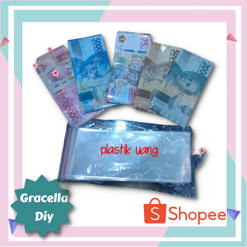 Jual PLASTIK UANG 1PCK ISI 100PC | Shopee Indonesia