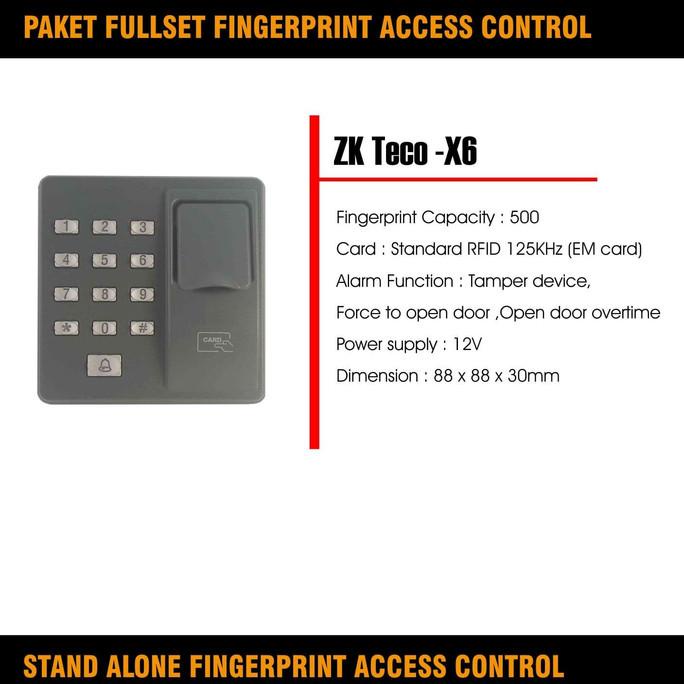 Jual Paket Fingerprint X6 Access Control 1 Pintu Door Lock Shopee