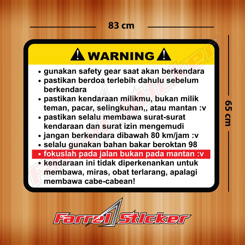 Jual stiker sticker warning fokus | Shopee Indonesia