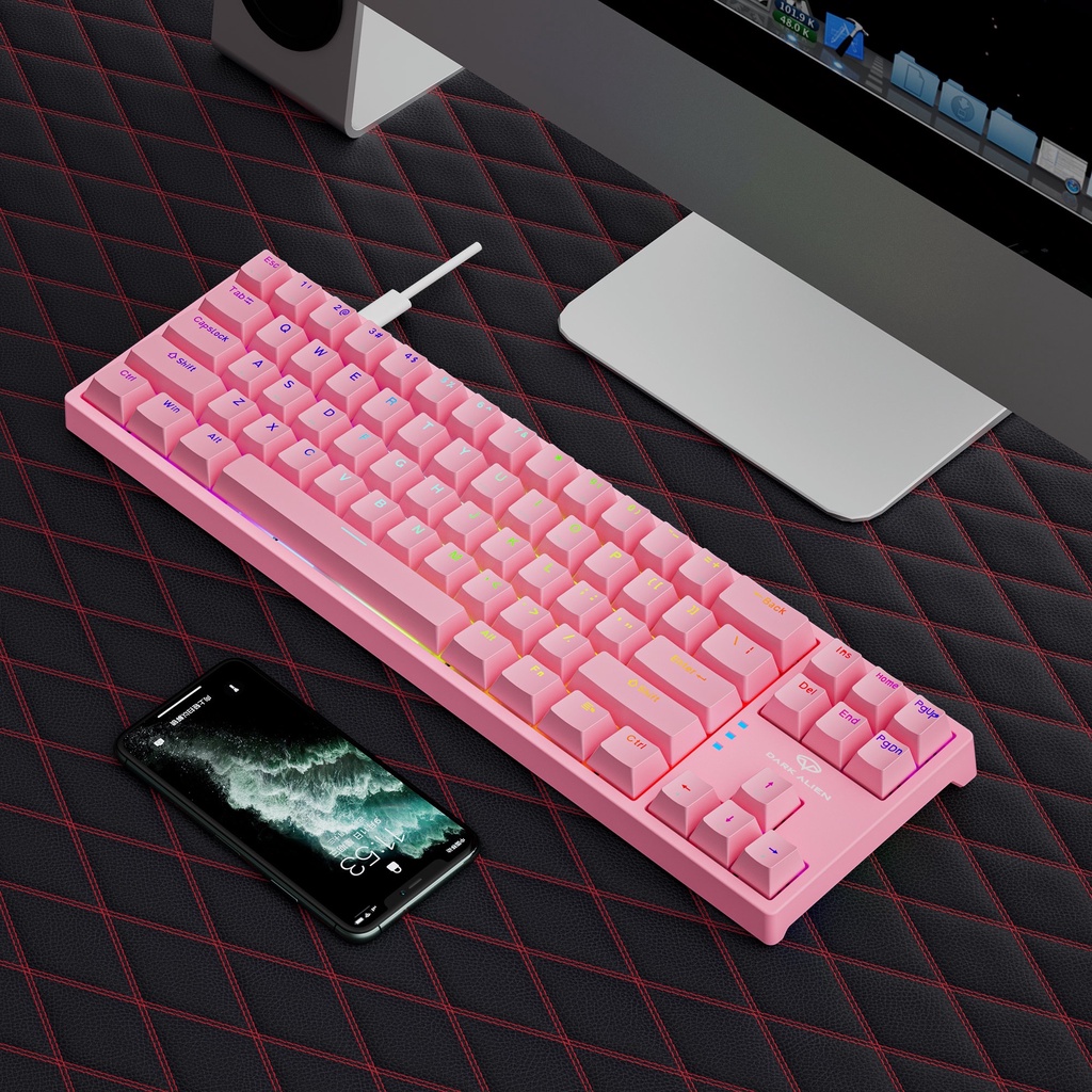 YUNZII HelloGanss ALT71D 71＆68 Keys Wireless Mechanical Keyboard with Cherry MX Switch, Dye Sub PBT keycap, NKRO,USB Type C for Gaming (C＿並行輸入品
