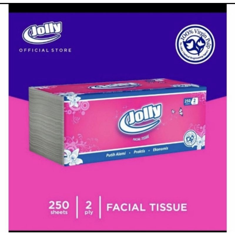 Jual TISSUE FACIAL JOLLY 250 SHEET 2 PLY Tisue Tisu Murah Shopee