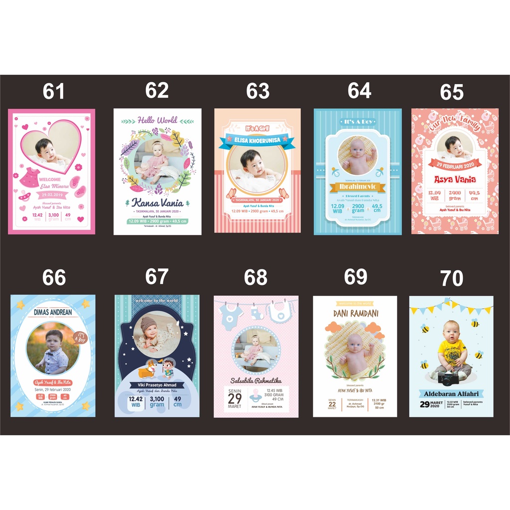Jual CETAK FOTO BIODATA BAYI UKURAN 10Rs jumbo (35x25)cm | Shopee Indonesia