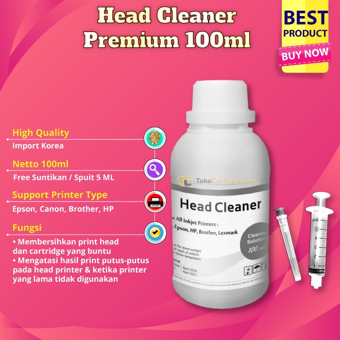 Jual Head Cleaner 100ml Inktec Original Repackaging Pencuci Head