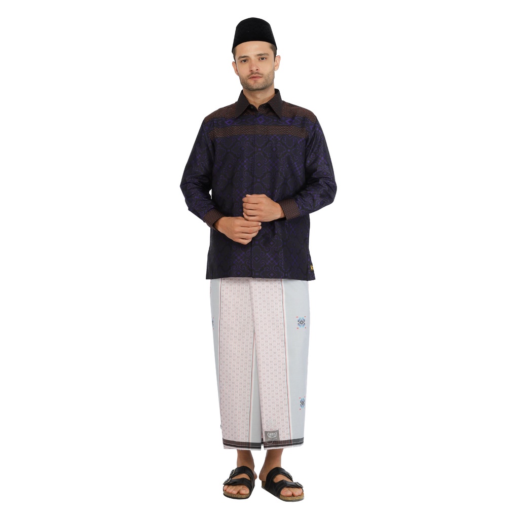 Jual Sarung BHS Excellent Silver Motif Songket Crepe Oval Putih Abu ...