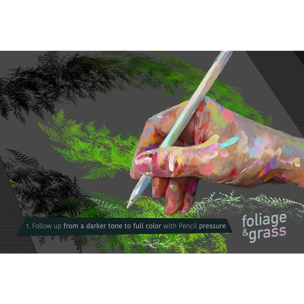 Jual Procreate Brush - 60 Foliage & Grass Procreate Brushes | Shopee ...