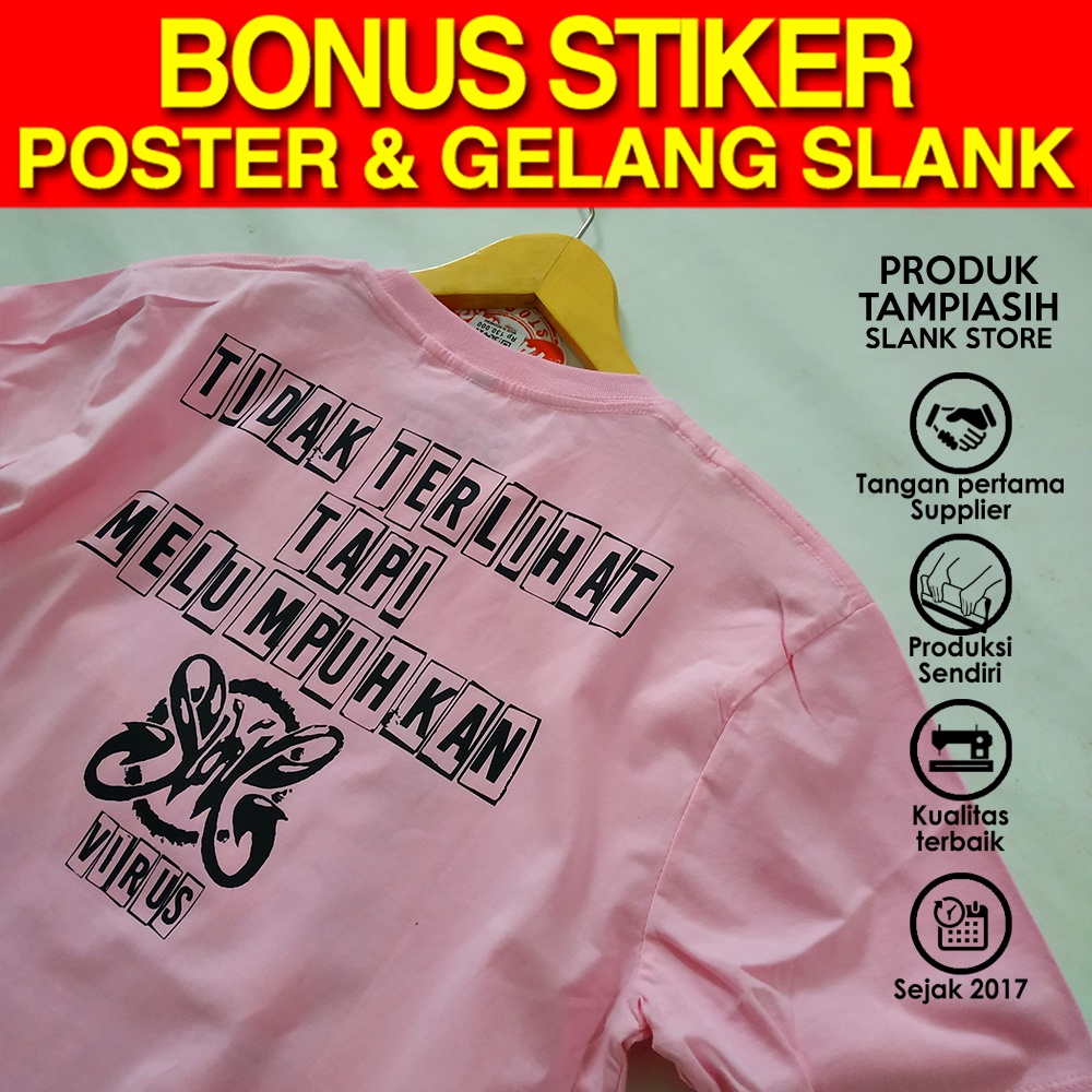 Jual VIRUS - PINK MUDA - LENGAN PENDEK - ORIGINAL MADE IN SLANKERS ...