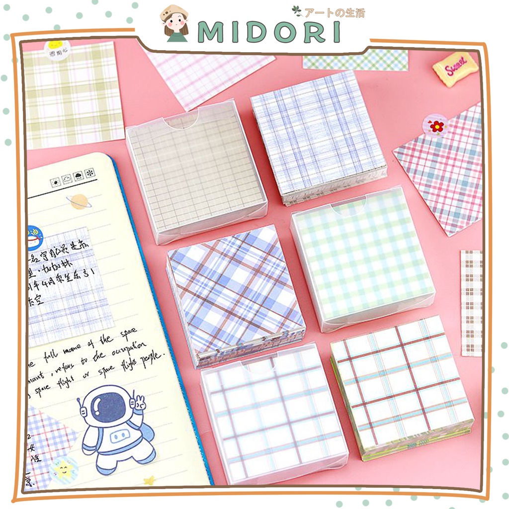 Jual [MIDORI] 200Lembar GRID SERIES CUTE Memo Note Paper Notepad ...