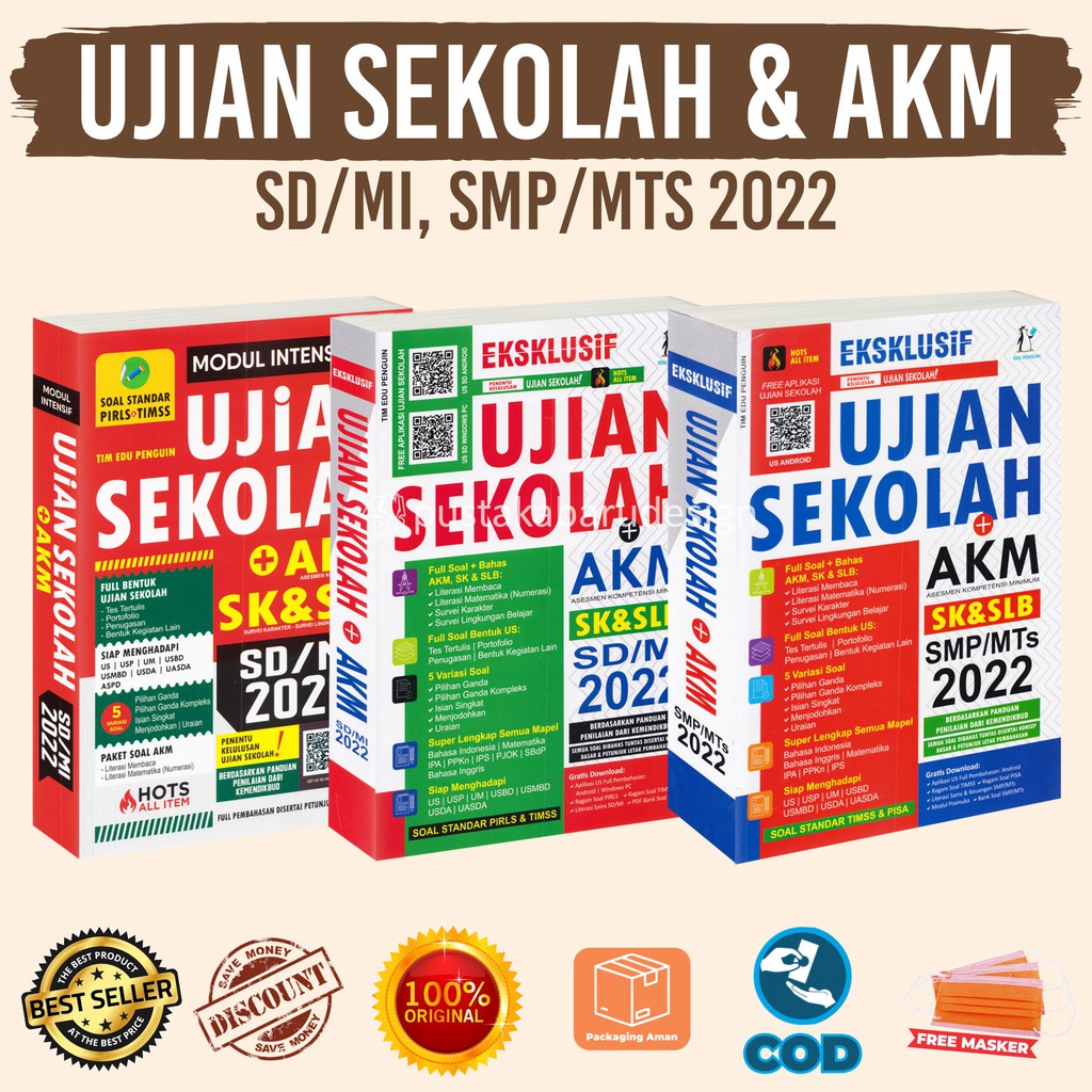 Jual Modul Intensif Ekslusif Ujian Sekolah Buku AKM SK DAN SLB SD MI ...