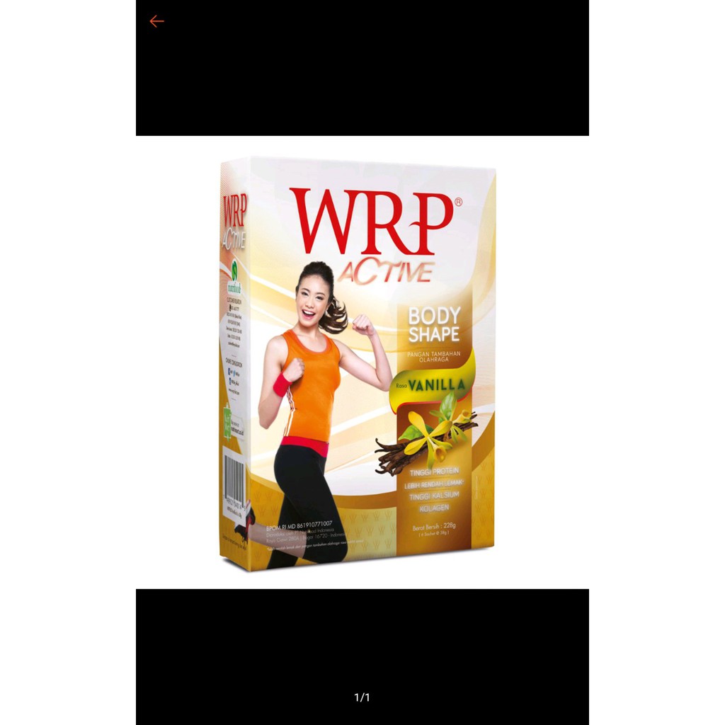 Jual Segar WRP ACTIVE BODY SHAPE VANILLA | Shopee Indonesia