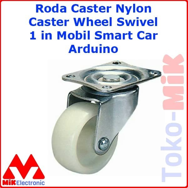 Jual Roda Caster Nylon Caster Wheel Swivel 1 in Mobil Smart Car Arduino ...