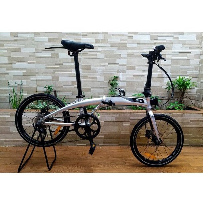 Jual Sepeda Lipat Ecosmo 9 Seli Silver Second | Shopee Indonesia