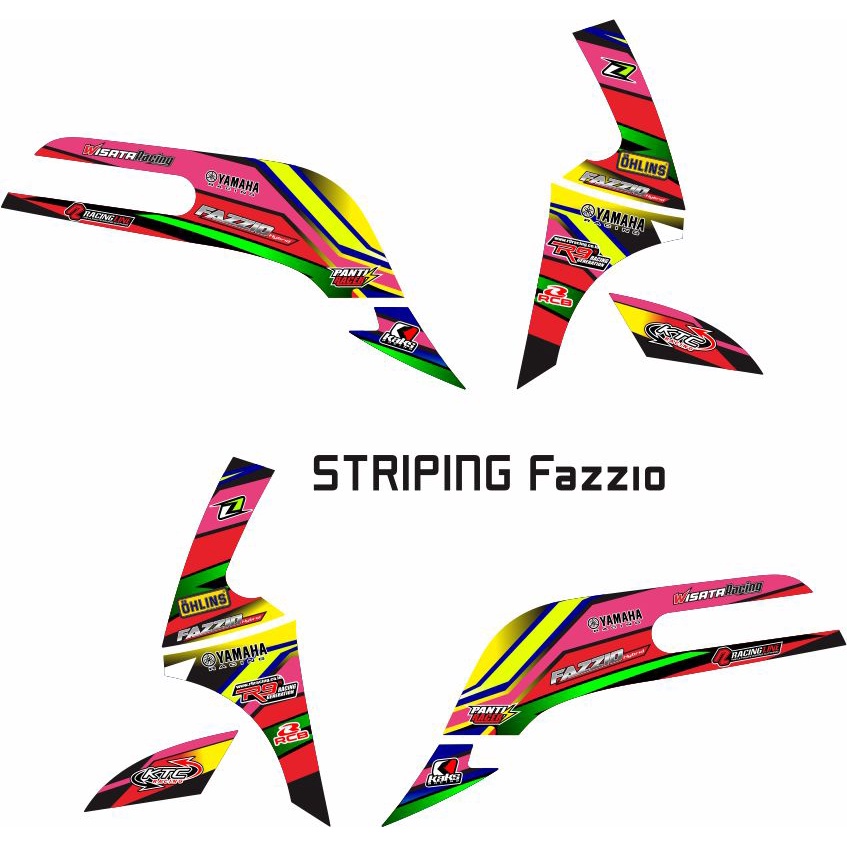 Jual STIKER RACING STIKER BUAT MOTOR FAZZIO NEW FI VARIASI / STRIPING ...