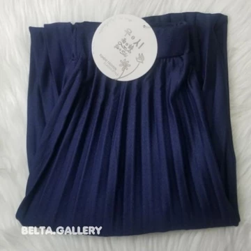 Rok Plisket Panjang Wanita Korean Style Premium Maxi Skirt Polos Jumbo Bahan Mongle Mayung Flare