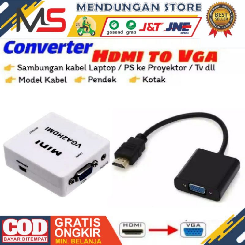 Jual CHM CONVERTER HDMI TO VGA KABEL DAN PENDEK ZK Shopee Indonesia