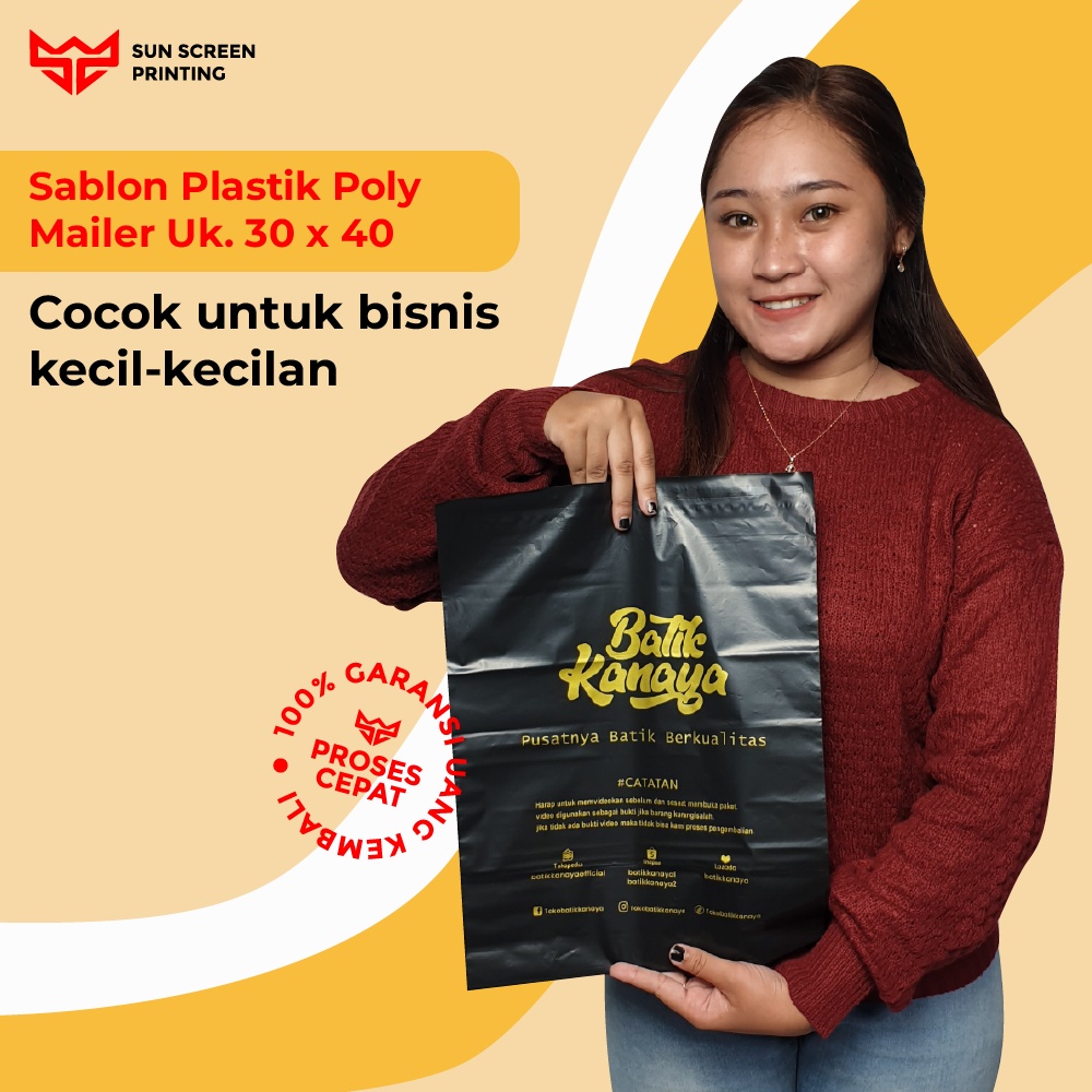 Jual Plastik Polymailer Custom Sablon Packing Olshop 30x40 Free Design Cod Shopee Indonesia 7686