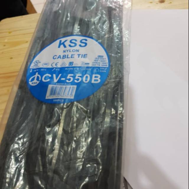 Jual KABEL TIES KSS CV 550B panjang 55cm X 8mm PUTIH | Shopee Indonesia
