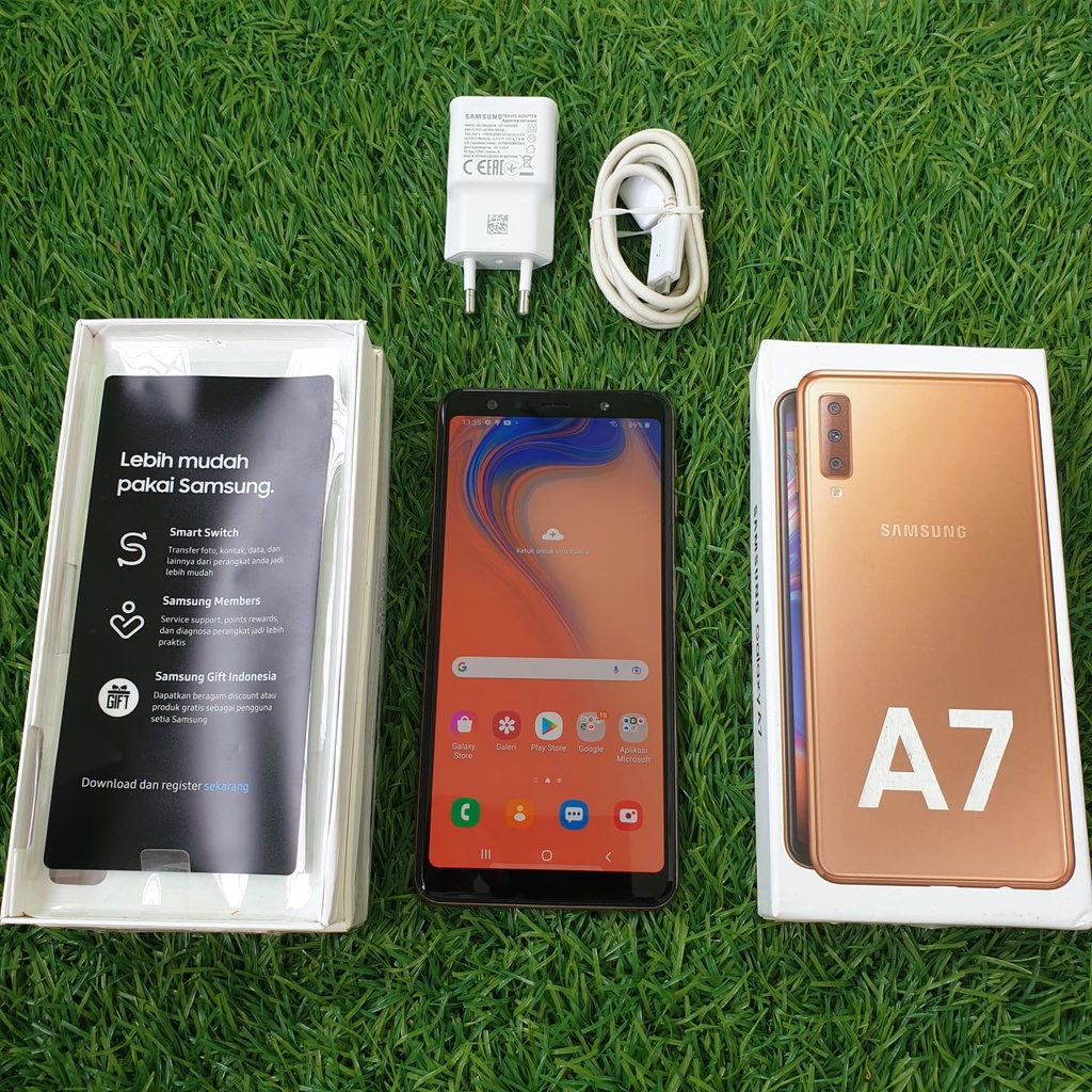 Jual SAMSUNG A7 2018 SECOND 4/64 & 6/128GB HP SECOND HANDPHONE SECOND