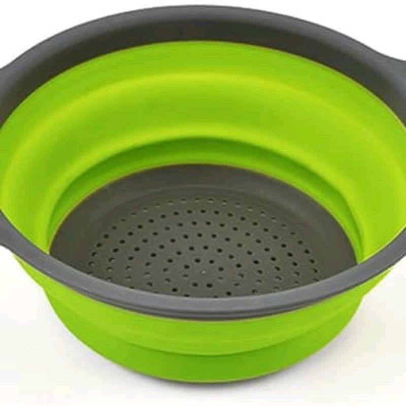 Jual baskom lipat/baskon silicone/tempat cuci peniris beras buah ...