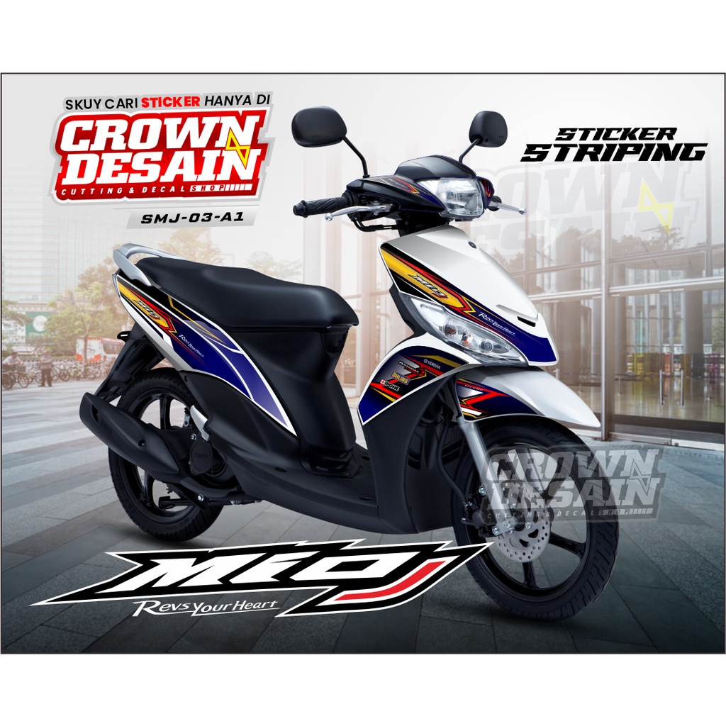 Jual Stiker Striping Mio J, Sticker Motor Yamaha Mio J SMJ, Lis Body ...