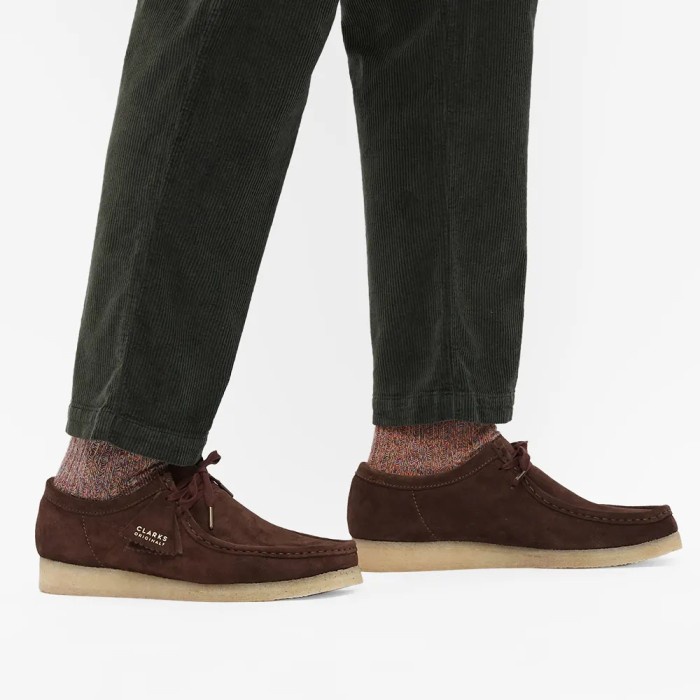 CLARKS ORIGINALS WALLABEE DARK BROWN SUEDE