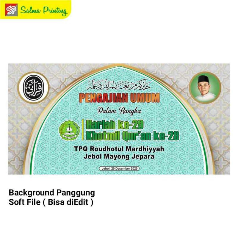 Jual Background Banner Pengajian, Banner Islami, Banner Panggung SOFT
