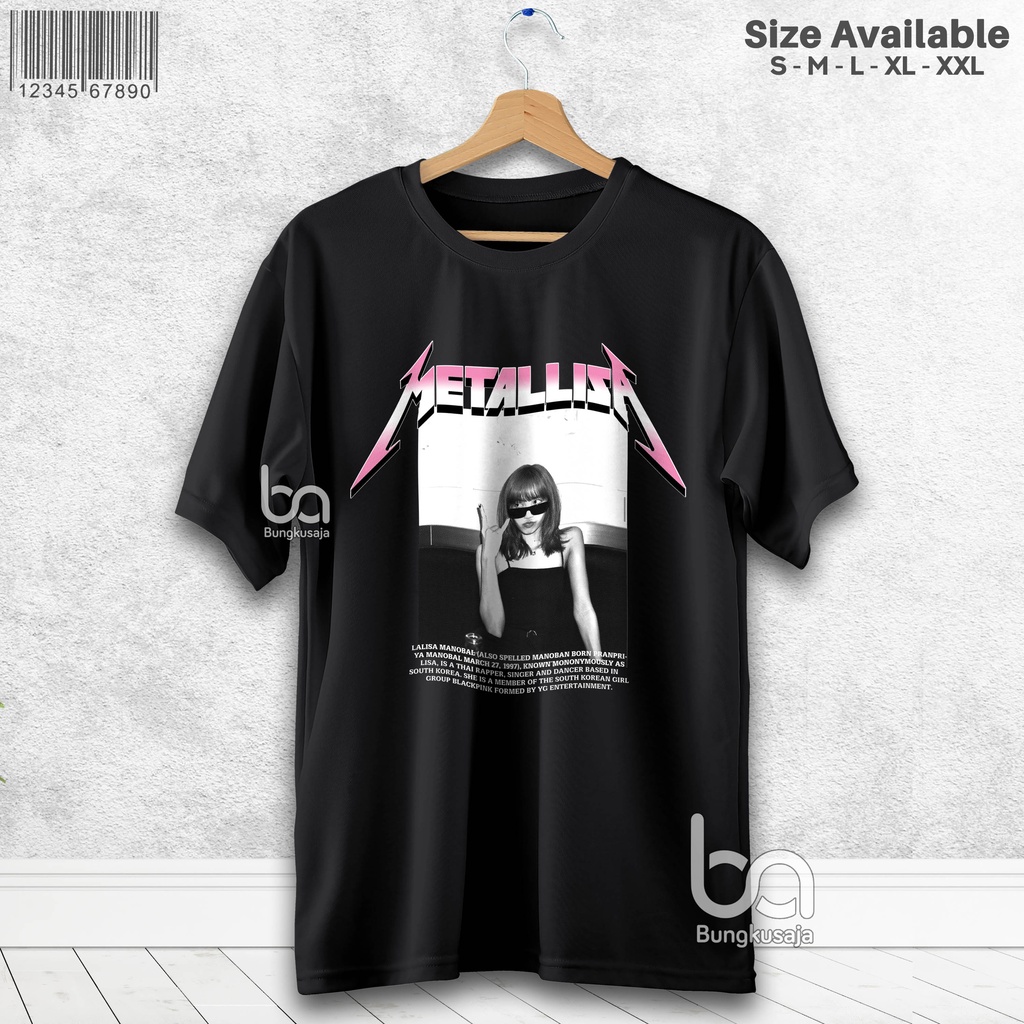 Jual Kaos Metalica Lalisa Manoban Metalisa Lisa Blackpink Baju Distro ...