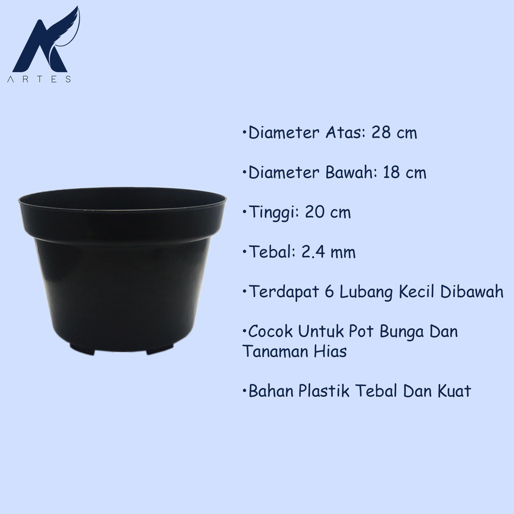 Jual SIMBA POT 30 HITAM Pot Plastik Tanaman-Tumbuhan Hias-Bunga-Sukulen ...