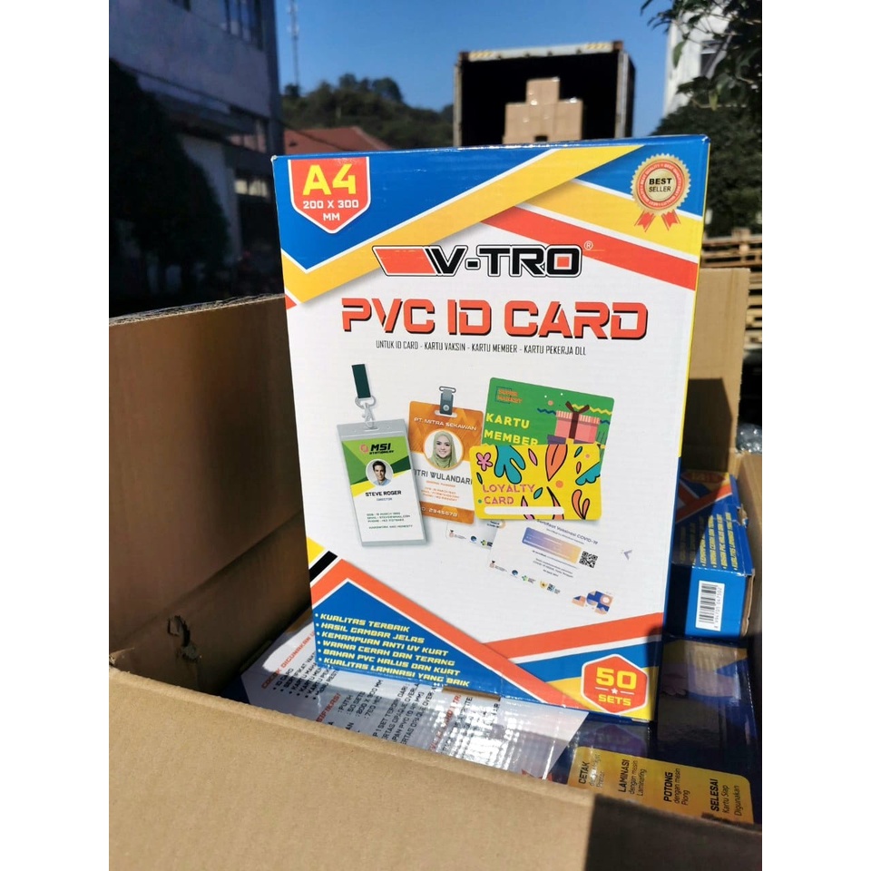 Jual PVC ID CARD V-TRO A4 P:50 | Shopee Indonesia