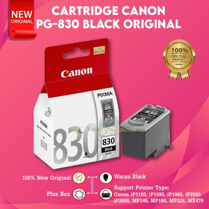 Jual Cartridge Original Cnn PG-830 PG830 830 Black, Tinta Printer Cnn ...