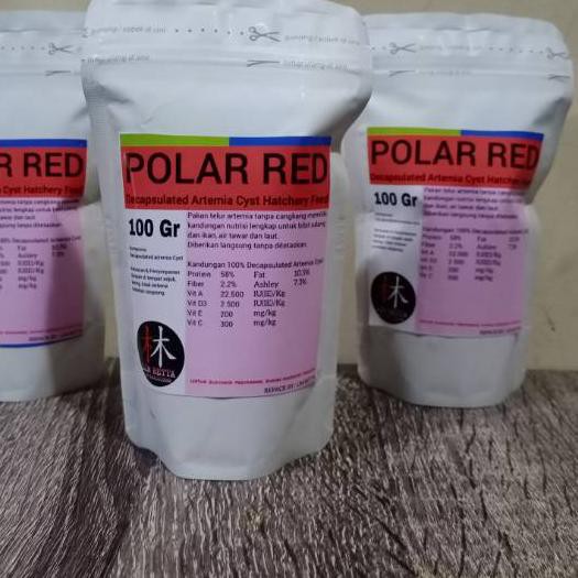 Jual Polar Red Repacking 100gr berat bersih 100gram / Artemia Shell ...