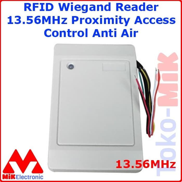 Jual RFID WIEGAND READER 13.56 MHZ IC PROXIMITY ACCESS CONTROL ANTI AIR ...